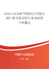 2025-2031年中國血壓測量儀器行業(yè)深度調(diào)研與發(fā)展趨勢分析報告