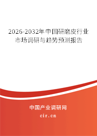 2026-2032年中國(guó)研磨皮行業(yè)市場(chǎng)調(diào)研與趨勢(shì)預(yù)測(cè)報(bào)告
