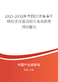 2025-2031年中國(guó)立體車庫市場(chǎng)現(xiàn)狀深度調(diào)研與發(fā)展趨勢(shì)預(yù)測(cè)報(bào)告