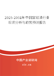 2025-2031年中國富錳渣行業(yè)現(xiàn)狀分析與趨勢預測報告
