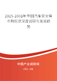 2025-2031年中國汽車安全帶市場現(xiàn)狀深度調(diào)研與發(fā)展趨勢