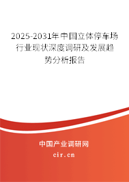 2025-2031年中國立體停車場行業(yè)現狀深度調研及發(fā)展趨勢分析報告