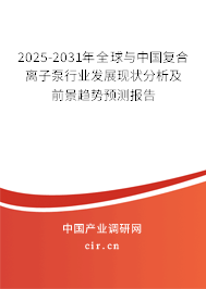 2025-2031年全球與中國(guó)復(fù)合離子泵行業(yè)發(fā)展現(xiàn)狀分析及前景趨勢(shì)預(yù)測(cè)報(bào)告