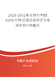 2026-2032年全球與中國ADAS市場深度調(diào)查研究與發(fā)展前景分析報告