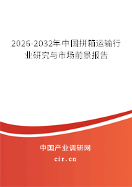 2026-2032年中國拼箱運輸行業(yè)研究與市場前景報告