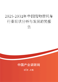 2025-2031年中國雪地摩托車行業(yè)現(xiàn)狀分析與發(fā)展趨勢報告