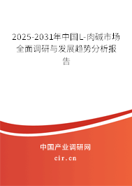2025-2031年中國L-肉堿市場全面調(diào)研與發(fā)展趨勢分析報(bào)告