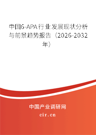 中國6-APA行業(yè)發(fā)展現(xiàn)狀分析與前景趨勢報告（2026-2032年）