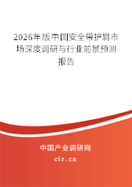 2026年版中國安全帶護肩市場深度調(diào)研與行業(yè)前景預測報告