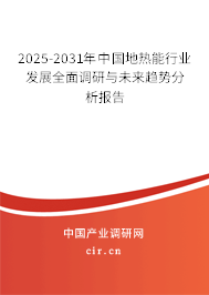 2025-2031年中國地熱能行業(yè)發(fā)展全面調(diào)研與未來趨勢分析報告