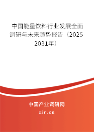中國能量飲料行業(yè)發(fā)展全面調(diào)研與未來趨勢報告（2025-2031年）