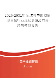 2025-2031年全球與中國照度測量儀行業(yè)現(xiàn)狀調(diào)研及前景趨勢預(yù)測報(bào)告