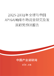 2025-2031年全球與中國(guó)API6A閘閥市場(chǎng)調(diào)查研究及發(fā)展趨勢(shì)預(yù)測(cè)報(bào)告